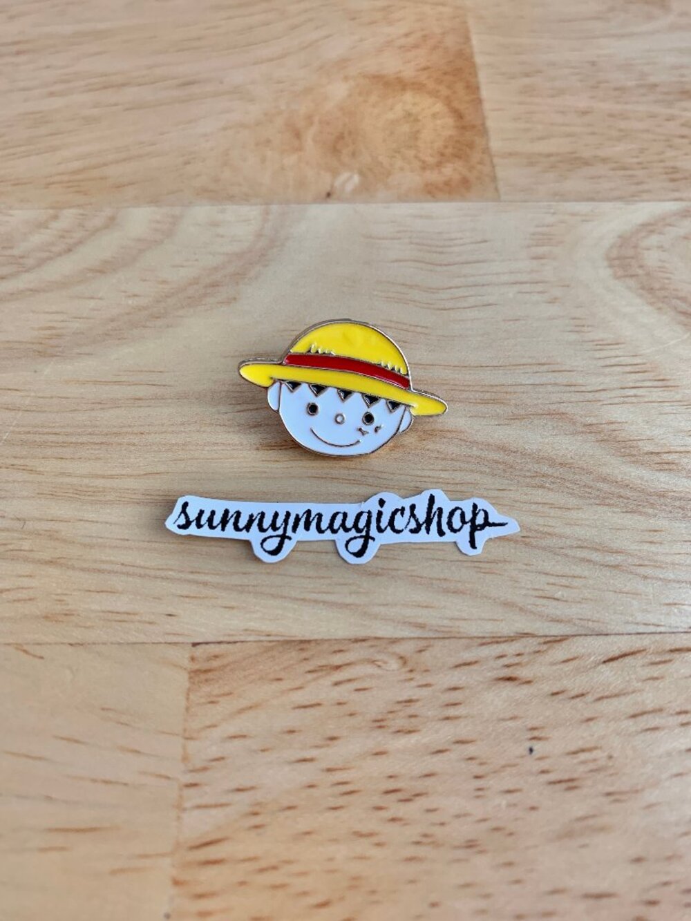 One Piece Anime Enamel Pin Doodle Strawhat Monkey D. Luffy Mugiwara